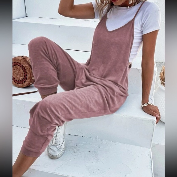 Boho dual pockets cami jumpsuit - Picture 4 of 16